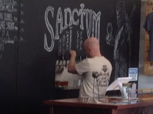 Scott pouring his beer